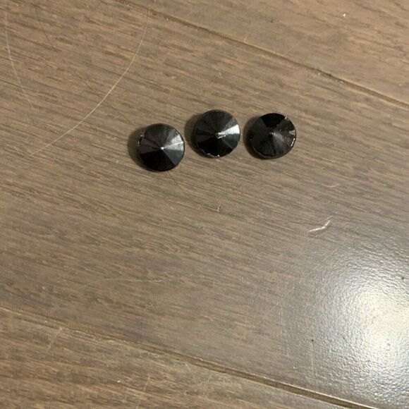 enzo angiolini Womens Solid Black Eakilly Low Wedge Sandals Stud 7 - Picture 3 of 3